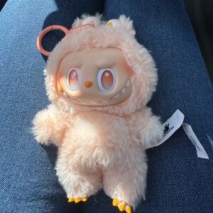 Cute Peach Furry Monster Keychain